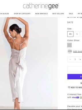 Catherine Gee Silver Slip Dress